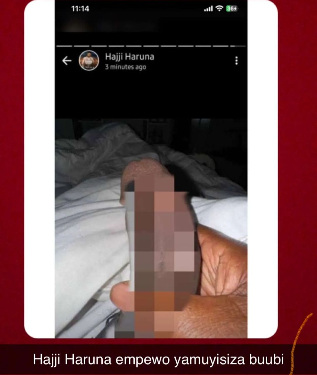 Hajji Haruna Mubiru Mistakenly Shared Nude Photo on WhatsApp