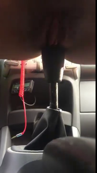 Horny Lady Riding Car Gear Stick